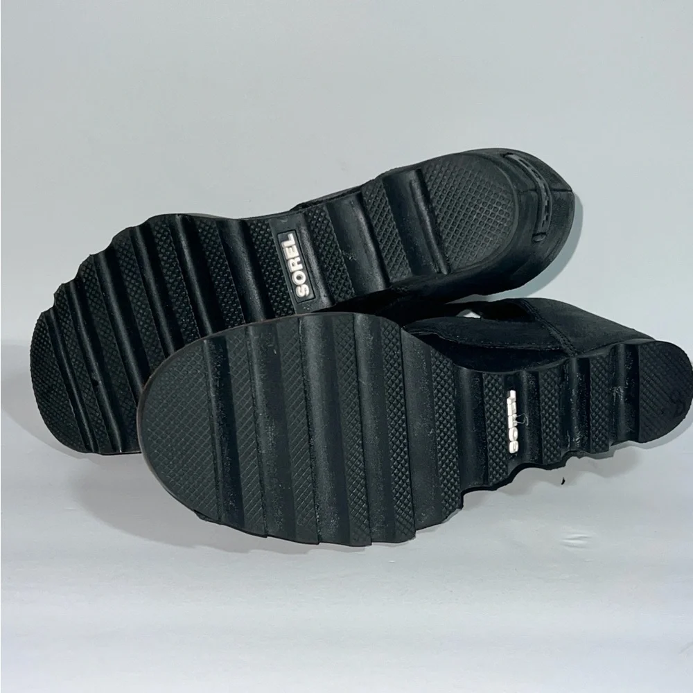 Sorel Women's‎ Leather Joanie Lace Sandal Sz 9 In Black